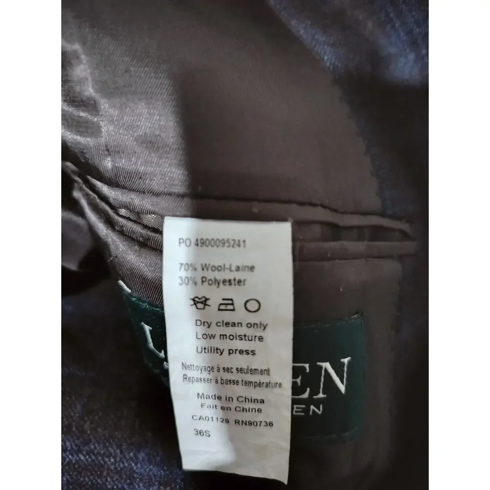 M1251) Lauren Ralph Lauren Wool Blend Double Breasted Smart Casual Jacket 36S